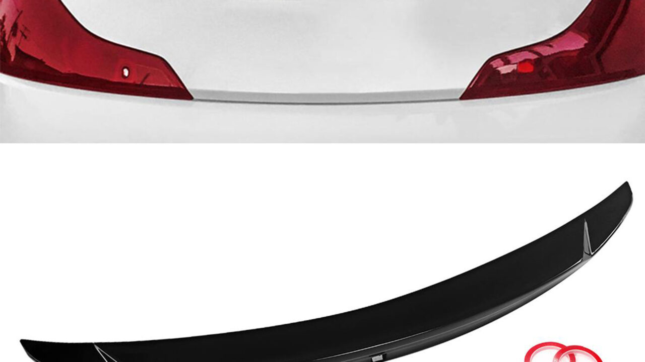 High-quality V36 Infiniti G37/Q60 Coupe Carbon Fiber Rear Spoiler showcasing superior fit and finish.