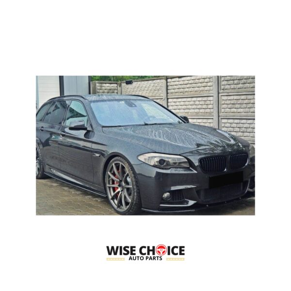 F10 BMW 5 Series M-Sport model showcasing DRY Carbon Fiber Side Skirts upgrade