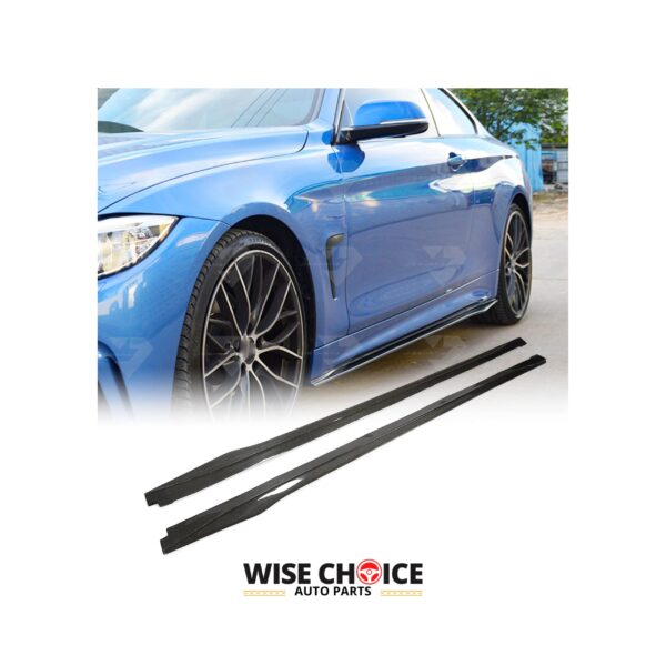 2014-2018 BMW 4 Series F32 | F33 models with M-tech Carbon Fiber Side Skirts installed, adding a sporty, stylish look