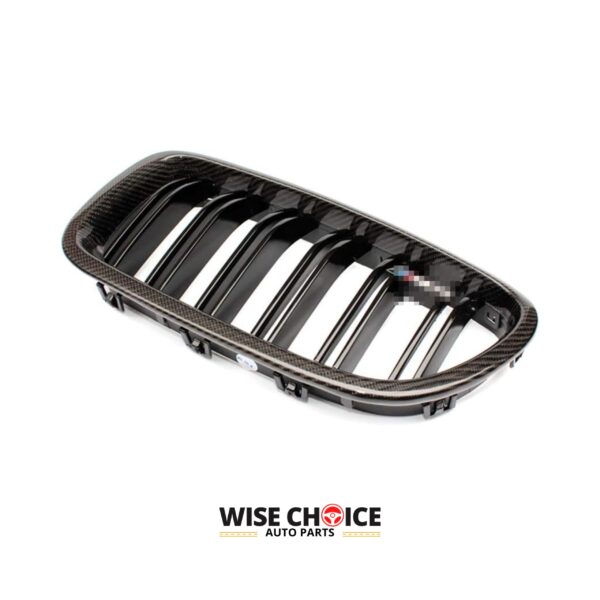 2011-2016 BMW 5 Series F10 F18 equipped with Glossy Carbon Fiber Kidney Grilles