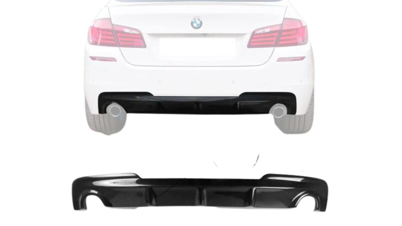 BMW 5 Series F10 M-Sport with Installed Carbon Fiber Rear Diffuser