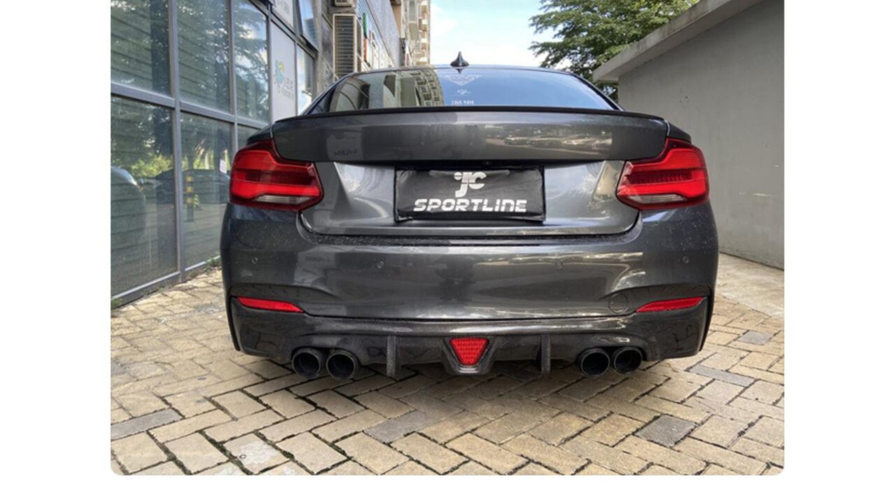 BMW M-Sport Carbon Diffuser on 2014-2018 F22 BMW 2 Series Coupe