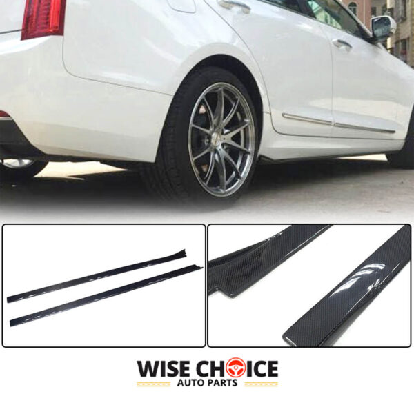 2014-2018 Cadillac ATS Sedan with Carbon Fiber Side Skirts