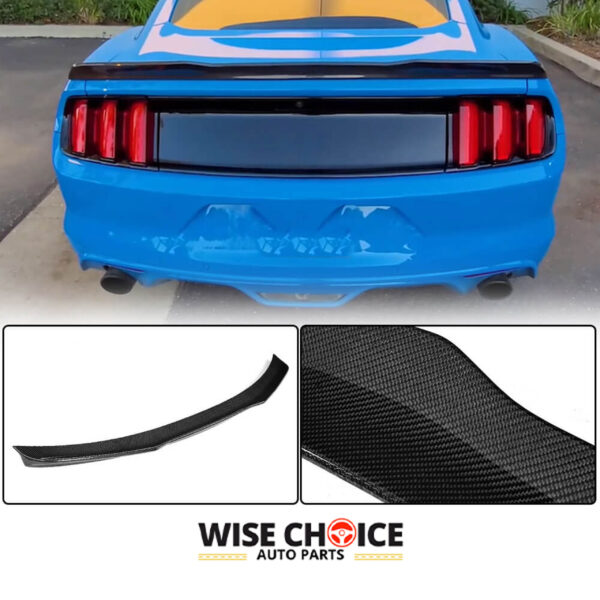 2015-2022 Mustang V6/V8 GT Shelby GT350R EcoBoost Coupe sporting a sleek Carbon Fiber Rear Spoiler