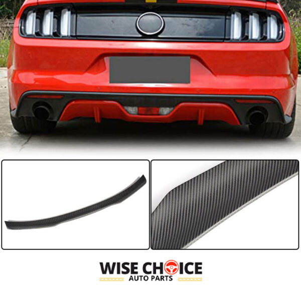 2015-2022 Mustang V6/V8 GT Shelby GT350R EcoBoost Coupe sporting a sleek Carbon Fiber Rear Spoiler