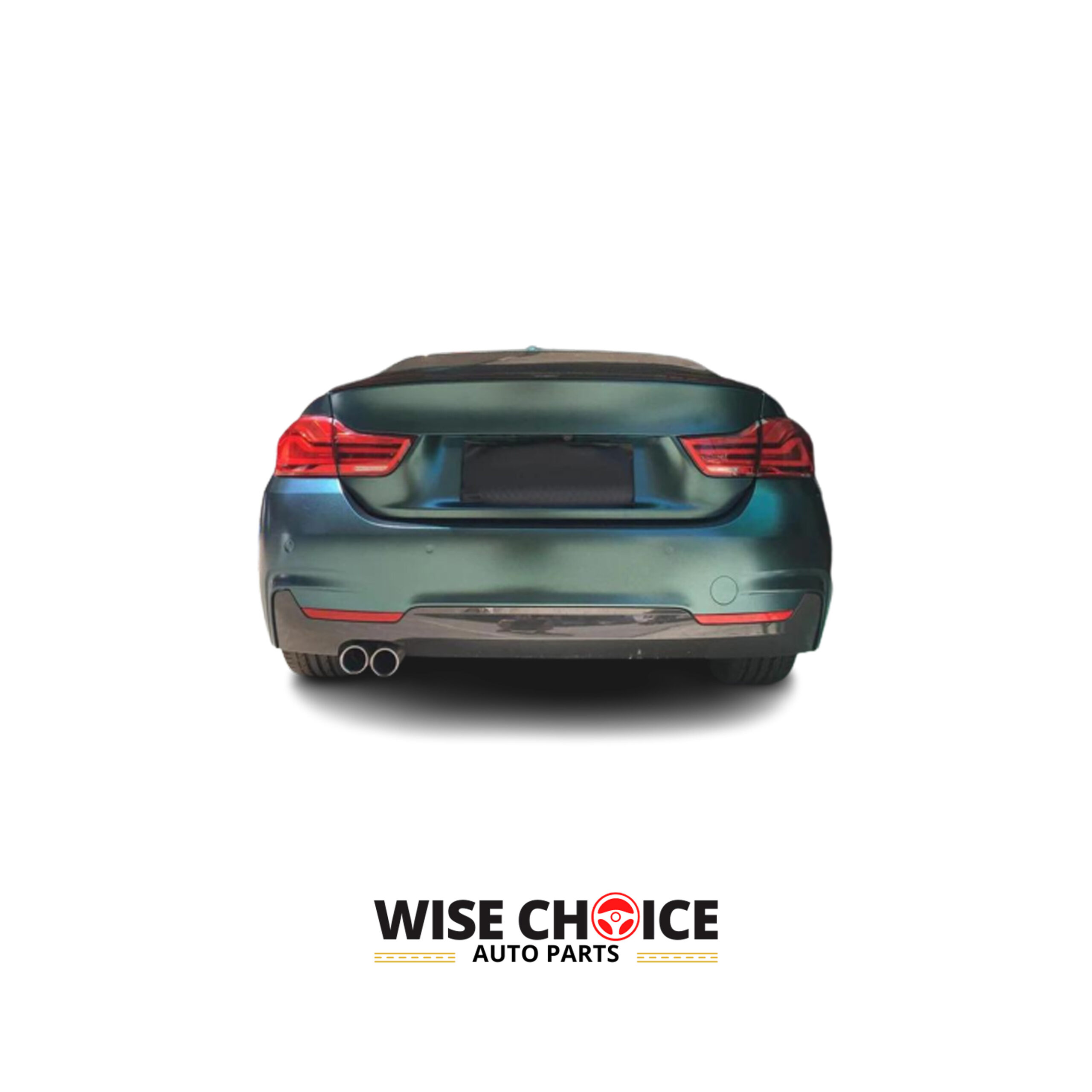 2014-2018 F32 BMW 4 Series with mounted Carbon Fiber Rear Trunk Spoiler