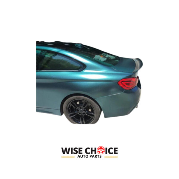 2014-2018 F32 BMW 4 Series with mounted Carbon Fiber Rear Trunk Spoiler