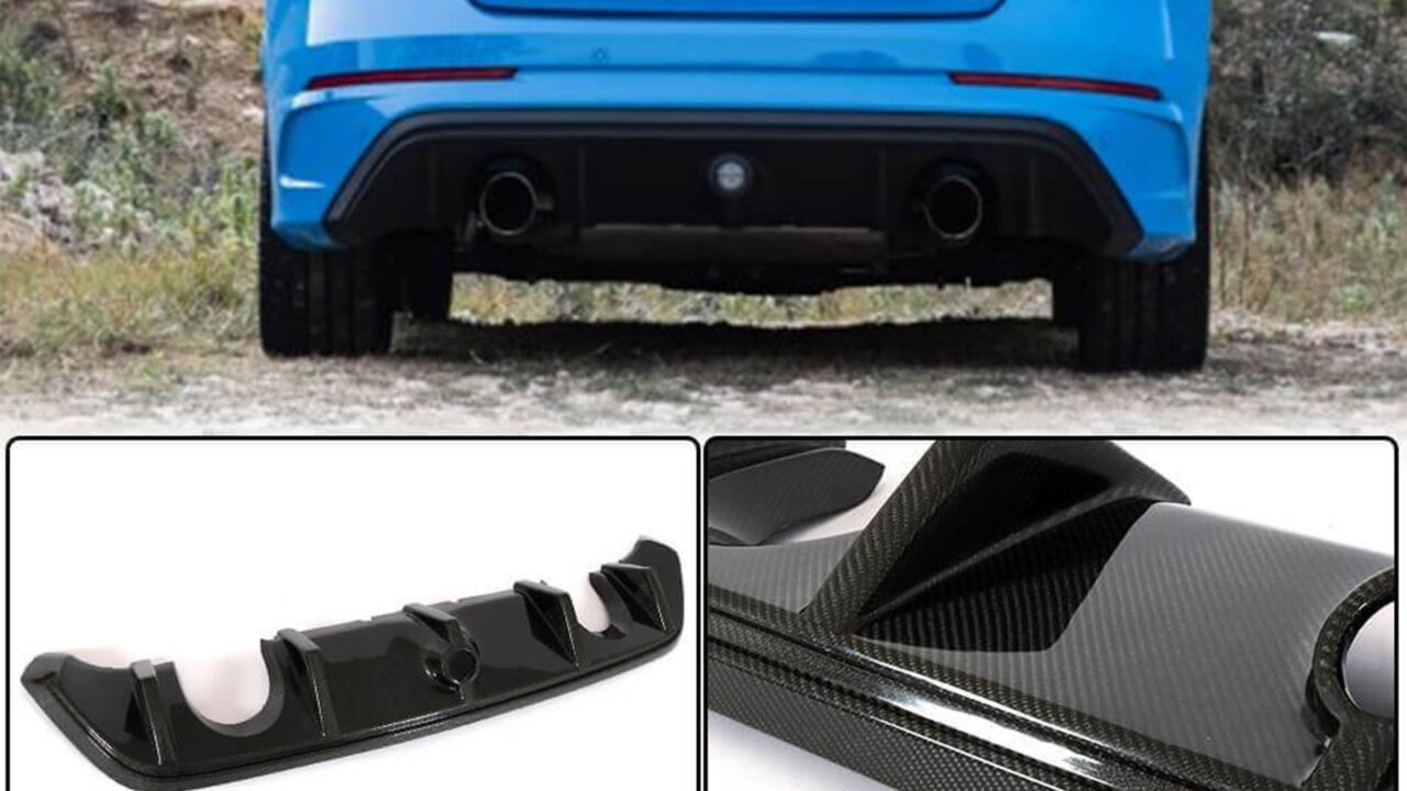 MK3 Ford Focus RS Hatchback featuring our sleek Carbon Fiber Rear Diffuser