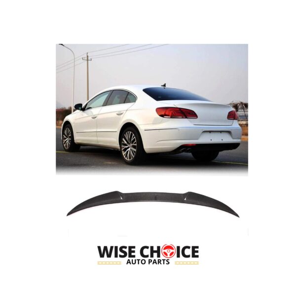 2013-2018 VW CC Sedan enhanced with a high-quality carbon fiber rear spoiler.