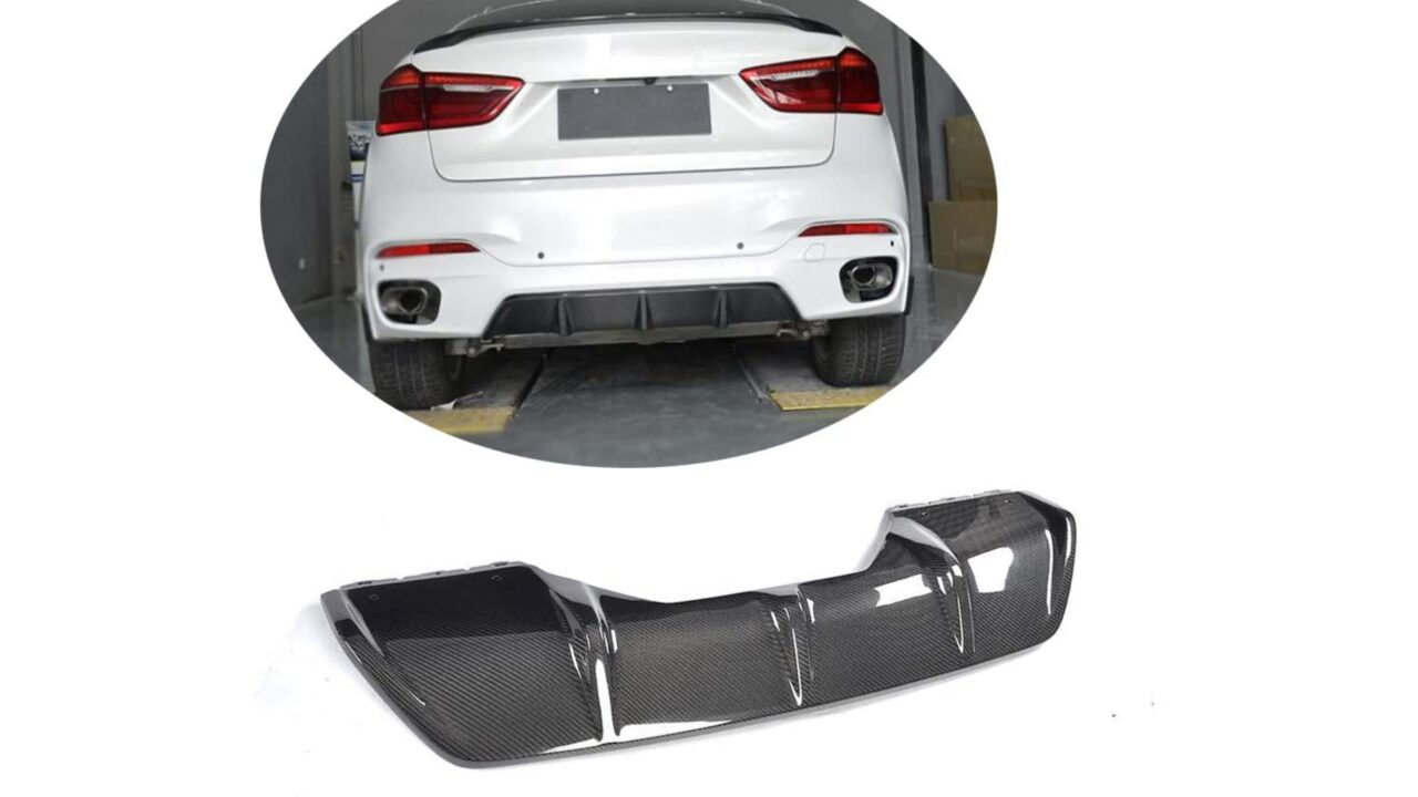 2015-2019 F16 BMW X6 xDrive35i equipped with a Dry Carbon Fiber Rear Diffuser