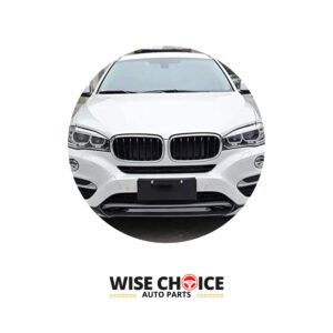 2015-2019 F16 BMW X6 xDrive35i sporting a high-quality Dry Carbon Fiber Front Lip from Wisechoice autoparts