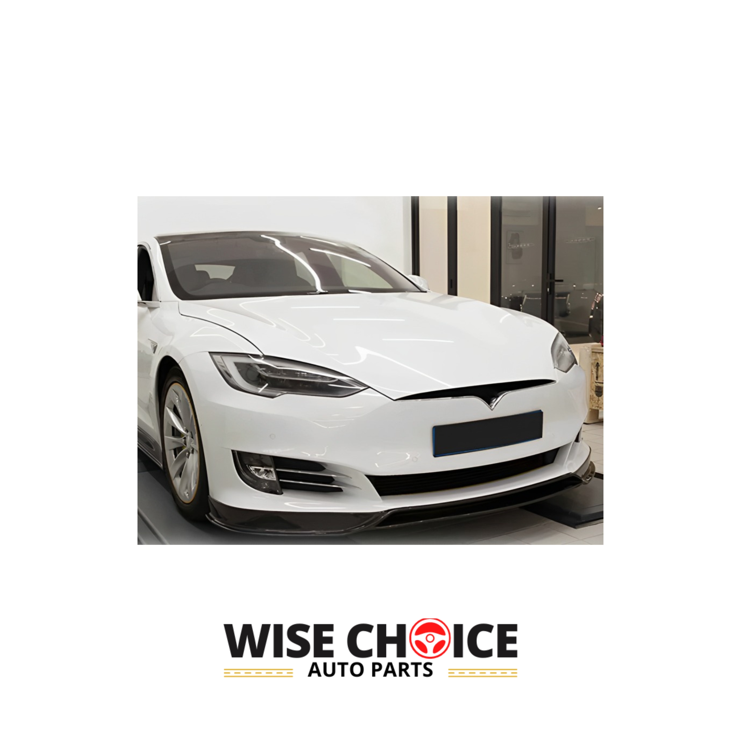 2016-2021 Tesla Model S Sedan fitted with the Carbon Fiber Front Lip