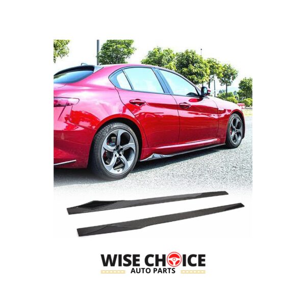 Alfa Romeo Giulia 2016-2022 with installed Carbon Fiber Side Skirts