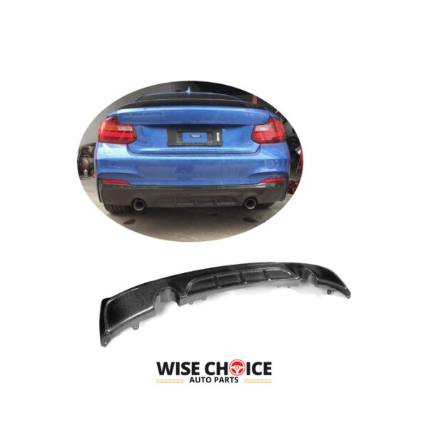 BMW 2 Series M-Sport Carbon Fiber Rear Bumper Diffuser - Product Image