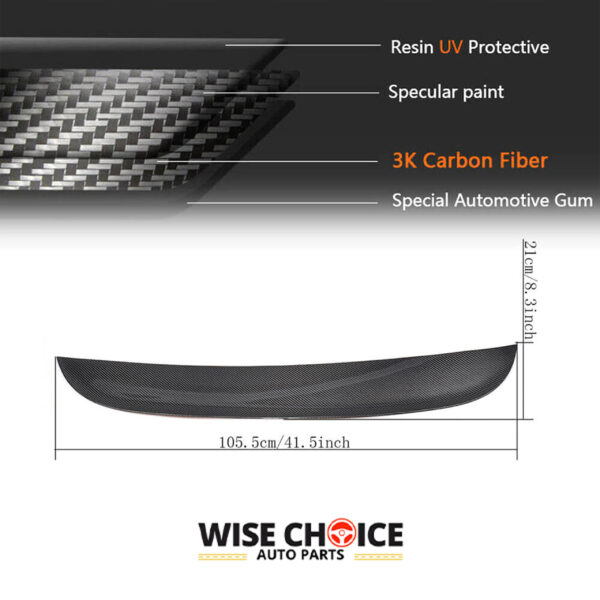 Carbon Fiber Rear Spoiler for Porsche Panamera - High-Quality Material