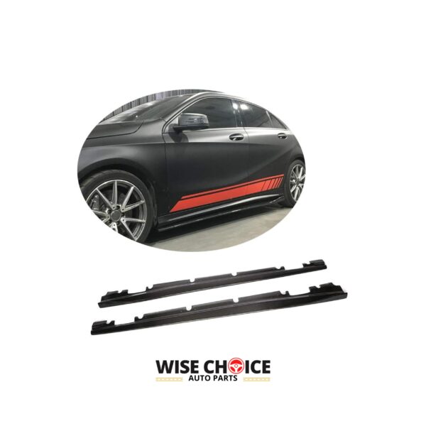 Premium Carbon Fiber Side Skirts for W176 M-Benz A-Class and C117 M-Benz CLA