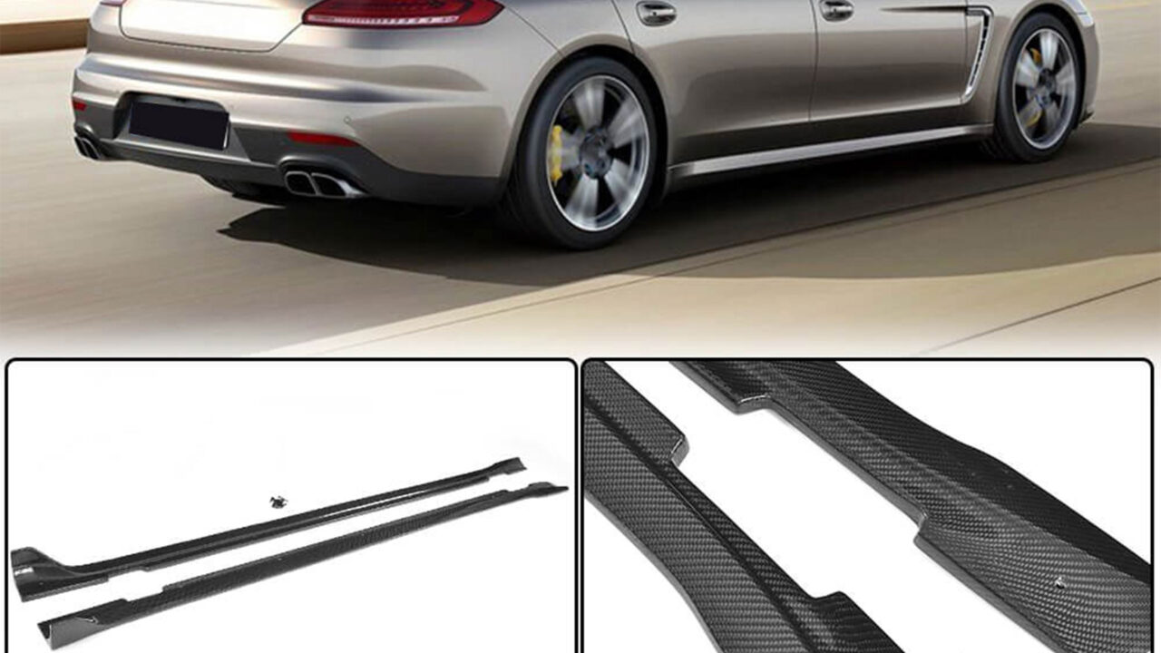 Porsche Panamera Hatchback Carbon Fiber Side Skirts