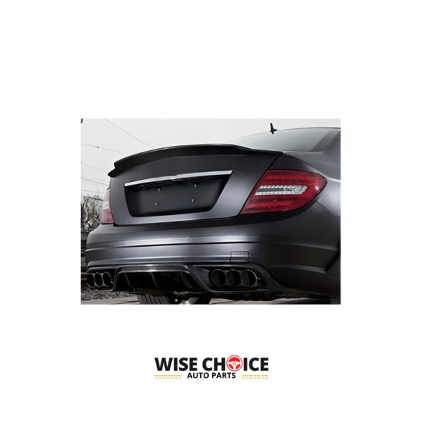 Carbon Fiber Spoiler mounted on a 2014 Mercedes-Benz C Class