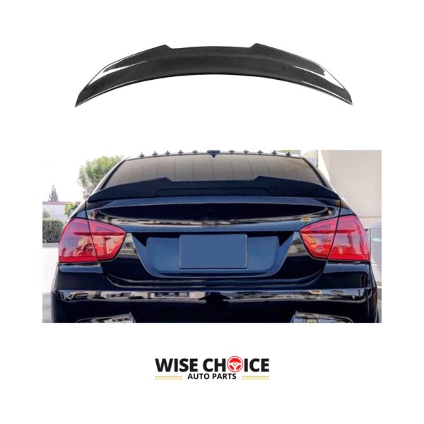 2006-2011 E90 BMW M3 Sedan Carbon Fiber Rear Trunk Spoiler - Side view