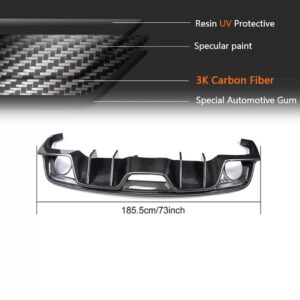 Mustang GT Carbon Diffuser - High-quality Rear Diffuser for 2015-2022 MK6 Ford Mustang GT