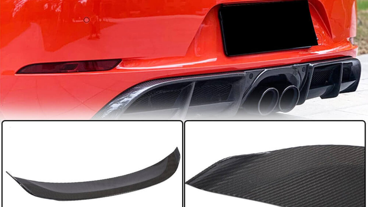 2016-2023 Porsche 718 Boxster Convertible Carbon Fiber Rear Spoiler - High-quality carbon fiber spoiler