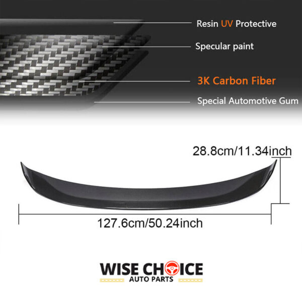 2016-2023 Porsche 718 Boxster Convertible Carbon Fiber Rear Spoiler - High-quality carbon fiber spoiler