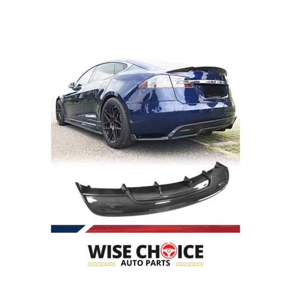 2016-2020 Tesla Model S Carbon Fiber Rear Diffuser - High-quality carbon fiber upgrade