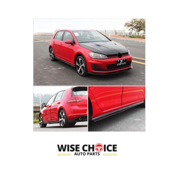 2015-2017 VW Golf 7 GTI fitted with Carbon Fiber Side Skirts