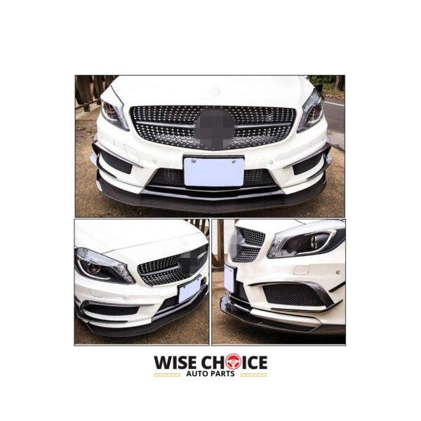 Stylish Carbon Fiber Front Lip on 2012-2015 W176 M-Benz A-Class