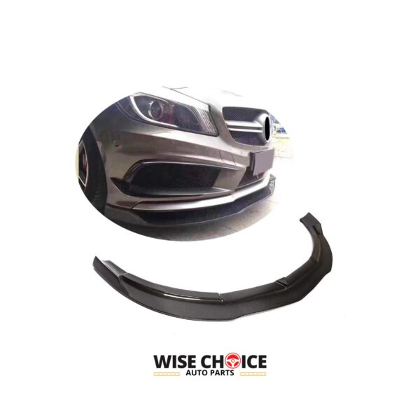 Stylish Carbon Fiber Front Lip on 2012-2015 W176 M-Benz A-Class