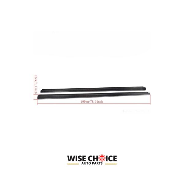 2007-2014 W204 M-Benz C Class Sedan with C63 AMG Dry Carbon Fiber Side Skirts Installed