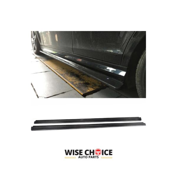 2007-2014 W204 M-Benz C Class Sedan with C63 AMG Dry Carbon Fiber Side Skirts Installed