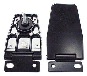 Jeep Wrangler 1997-2006 Rear Window Hinge Right Passenger - OE Replacement in black finish.