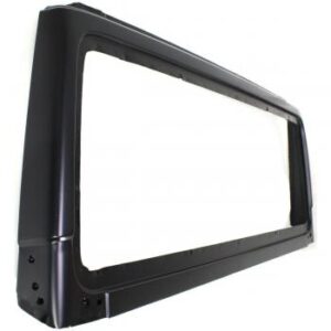 A primed black windshield frame for the Jeep Wrangler, designed for 2003-2006 models, ready for paint.