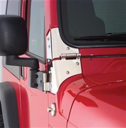 Wrangler 1997-2006 Chrome Windshield Hinge Kit - Complete Set (Left & Right)