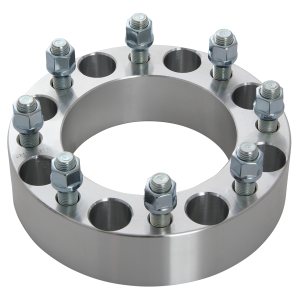 A pair of Super Duty 2" Wheel Spacers designed for F250 and F350 models from 1999 to 2016, showcasing their sturdy construction.