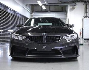 F80 F82 F83 3D Look FRP Front Bumper - Unpainted, showcasing durable construction and design.