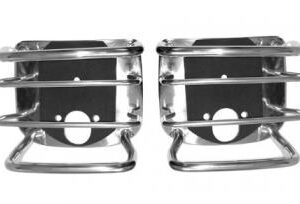 Polished stainless steel Chrome Tail Light Guard Kit for Wrangler 1997-2006, set of 2.