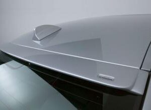 Real carbon fiber AC style roof spoiler for 2004-2010 BMW 5 Series, enhancing aerodynamics and aesthetics.