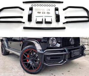 W464 G63 Black Front Bullbar installed on a Mercedes G-Class