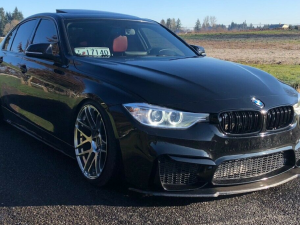 F30 2012-2018 Carbon KR Front Lip for M3 Replica Bumper made from real carbon fiber.