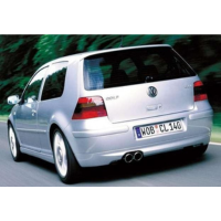 1999-2005 VW Golf 20th Anniversary Dual Rear Lip in Flat Black, UltraFlex material