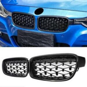 F30 2012-2018 Black Gloss Diamond Grills for BMW