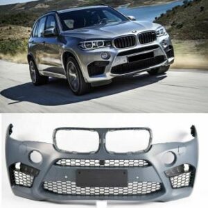 High-quality F15 X6M Look Front Bumper Kit with lower grills, designed for BMW F15 models.