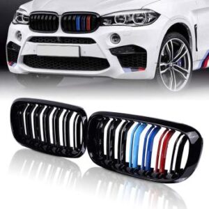 M Performance Glossy Black Grills for BMW F15, featuring a sleek design and durable construction.