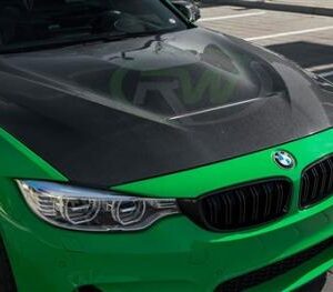 F80 F82 GTS CS Style Carbon Fiber Hood showcasing a glossy finish and lightweight construction.