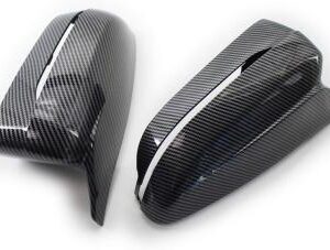 G20 M Performance Carbon Fiber Mirror Cap Set showcasing real carbon fiber finish and UV clear coat protection.