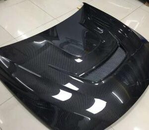 F30 F32 F33 F36 VRS Style Carbon Fiber Hood finished in clear coat.