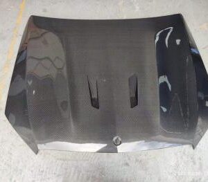 W205 C63 Look Carbon Hood with UV Clear Coat Finish