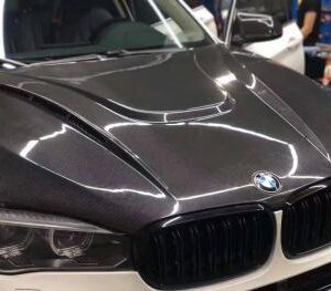 F15 2014-2018 BMW X5 Carbon Fiber Hood with UV Clear Coat Finish